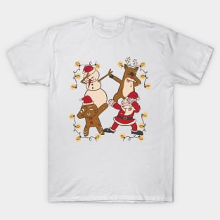 Dabbing cartoon christmas T-Shirt